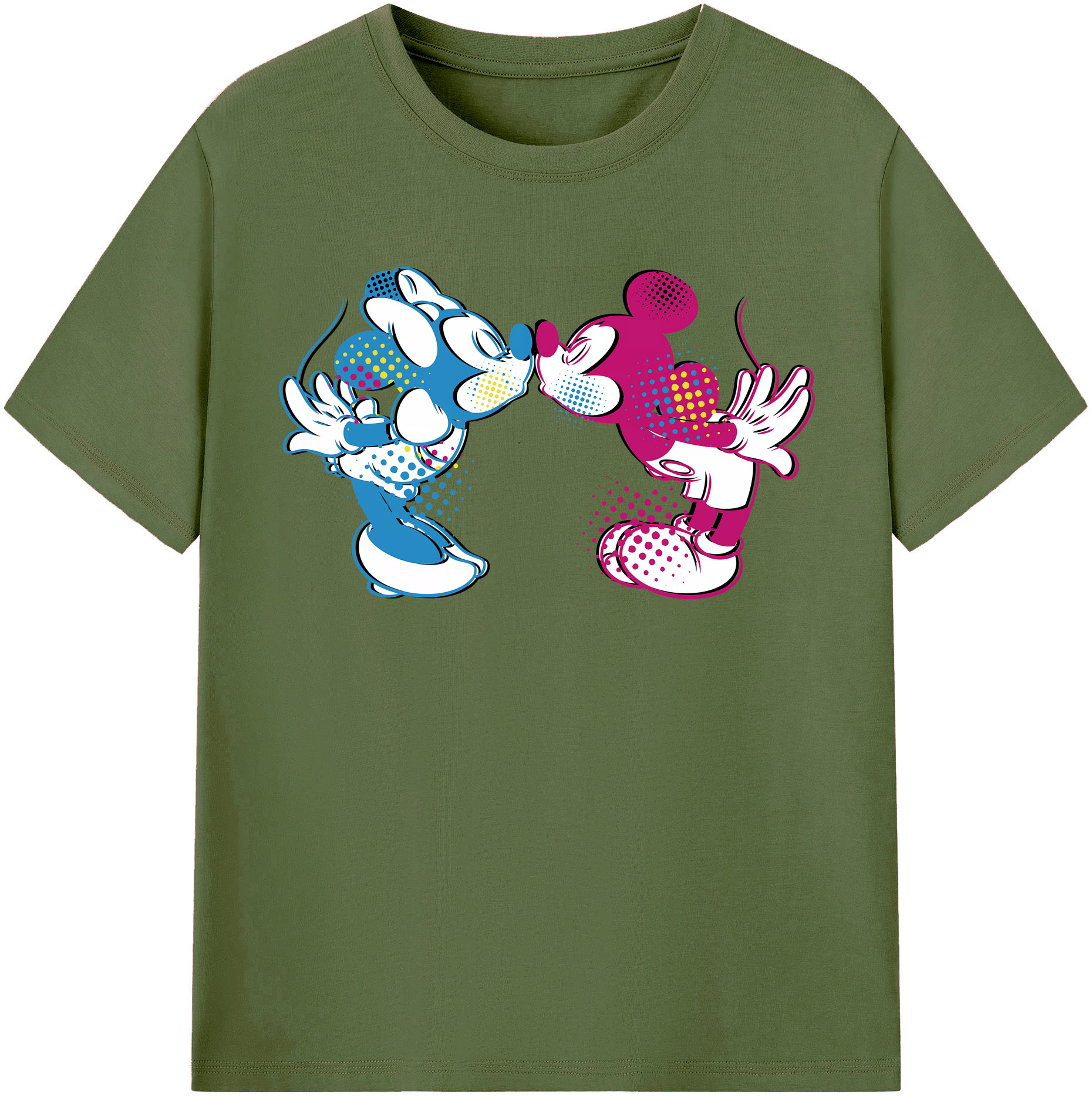 （画像用） ミッキーマウス Mickey Mouse 綿100％半袖Tシャツ（フロントプリント）